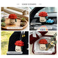Crochet Potted Flower Plush, Handmade Red Rose Amigurumi Plant Decor