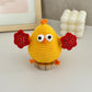 Eggplant doll crochet DIY kit, a gift for friends, a crocheted pendant bag.