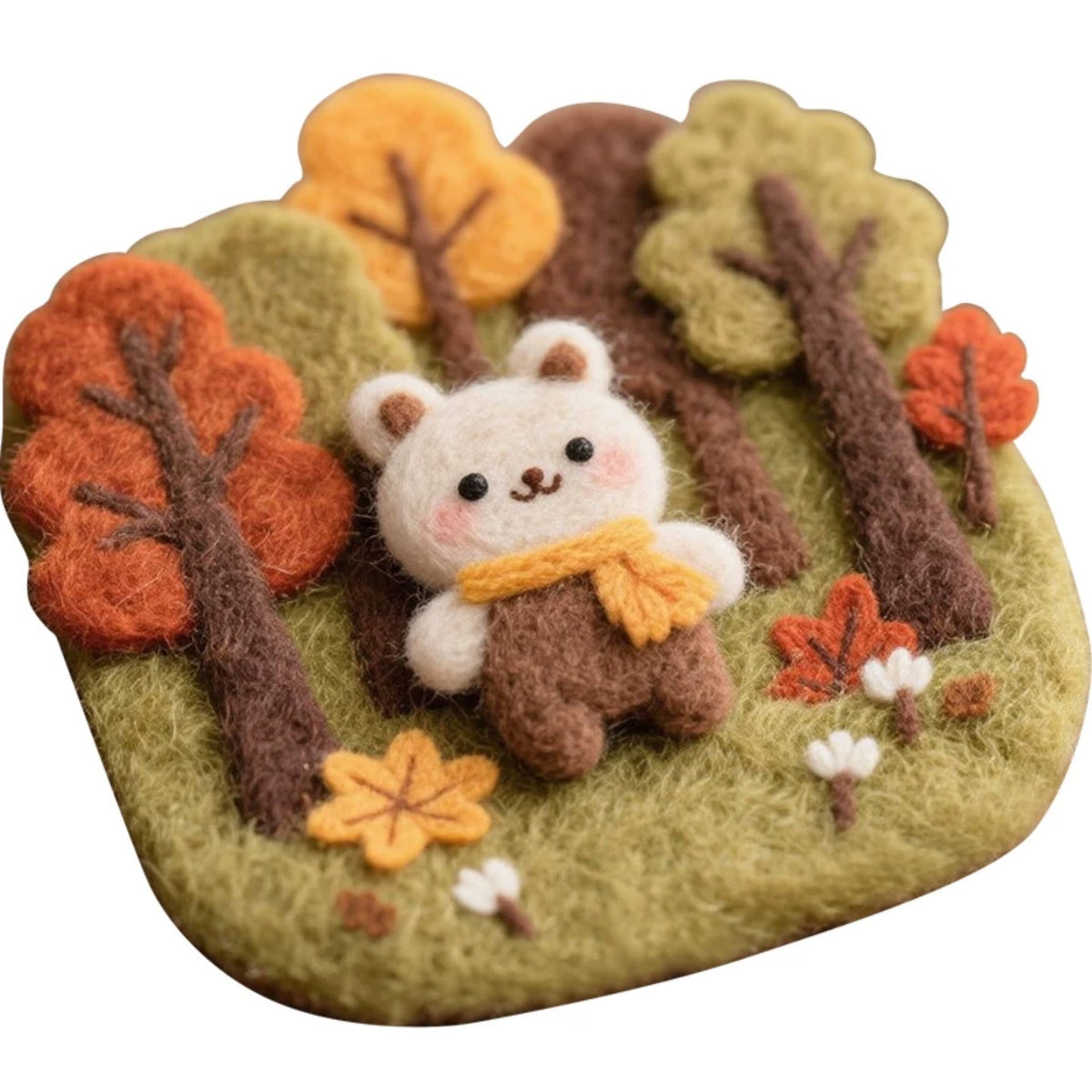 Cute Autumn Coaster Felting Kit