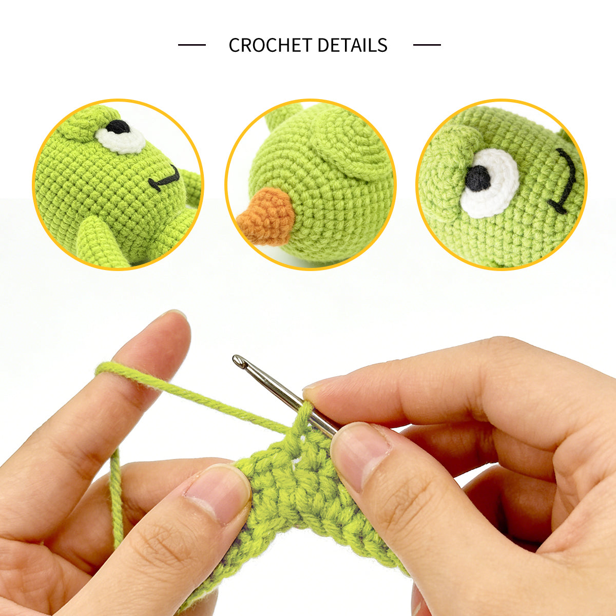Funny Crochet Alien Monster Plush - Quirky Three-Armed Amigurumi Toy