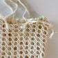 DIY Crochet Summer Floral Wedding Openwork Bag Small Round Yarn Shoulder Bag Knitting DIY Material Kit