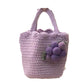 DIY Crochet Summer Floral Wedding Openwork Bag Small Round Yarn Shoulder Bag Knitting DIY Material Kit