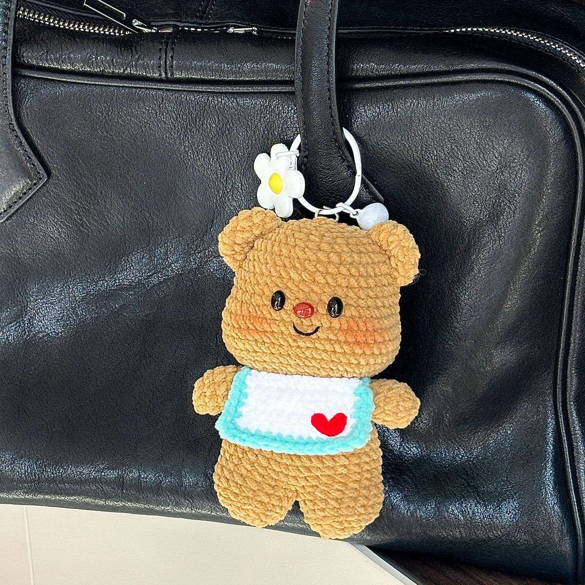 DIY Bear Doll Keychain Crochet Kit - Couple Pendant - Custom Gift