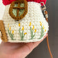DIY handmade mushroom crossbody bag, crochet kit, knitted phone bag, a fun way to pass the time.