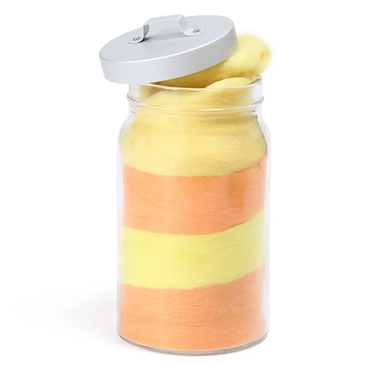 Yellow Orange Wool Roving for Felting