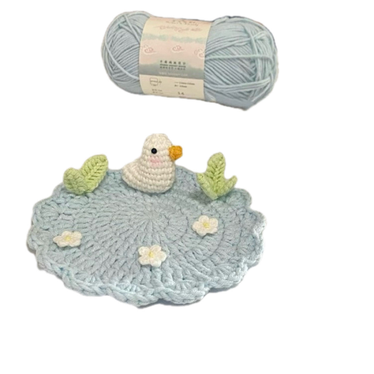 DIY craft kit for making gifts sheep, bear, duck, water coaster, hand-knitted yarn, crochet hooks