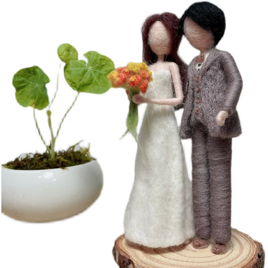 Wedding Couple Felting Decor Kit
