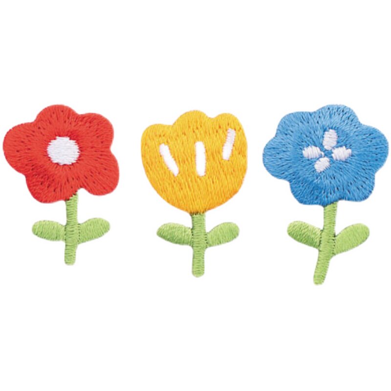 Three Little Flowers Embroidery Patch