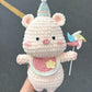 Sunflower Dress-up Pig Crochet Kit: DIY Cute Doll
