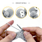 Cute Knitted Gray Alien with Antenna - Quirky Goggle Eye Amigurumi Doll