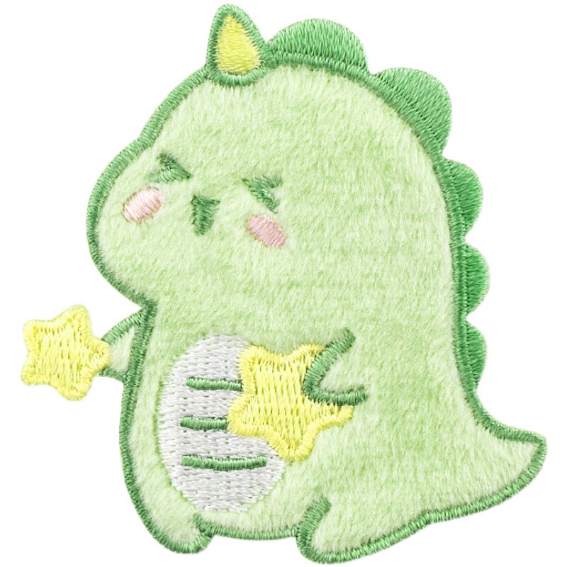 Cute Plush Unicorn & Dinosaur Embroidered Patches