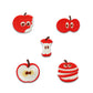 Cartoon Red Apple Embroidery Patch