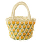 Tulip-shaped hand-knitted bag, crocheted bag, DIY material kit, homemade gift