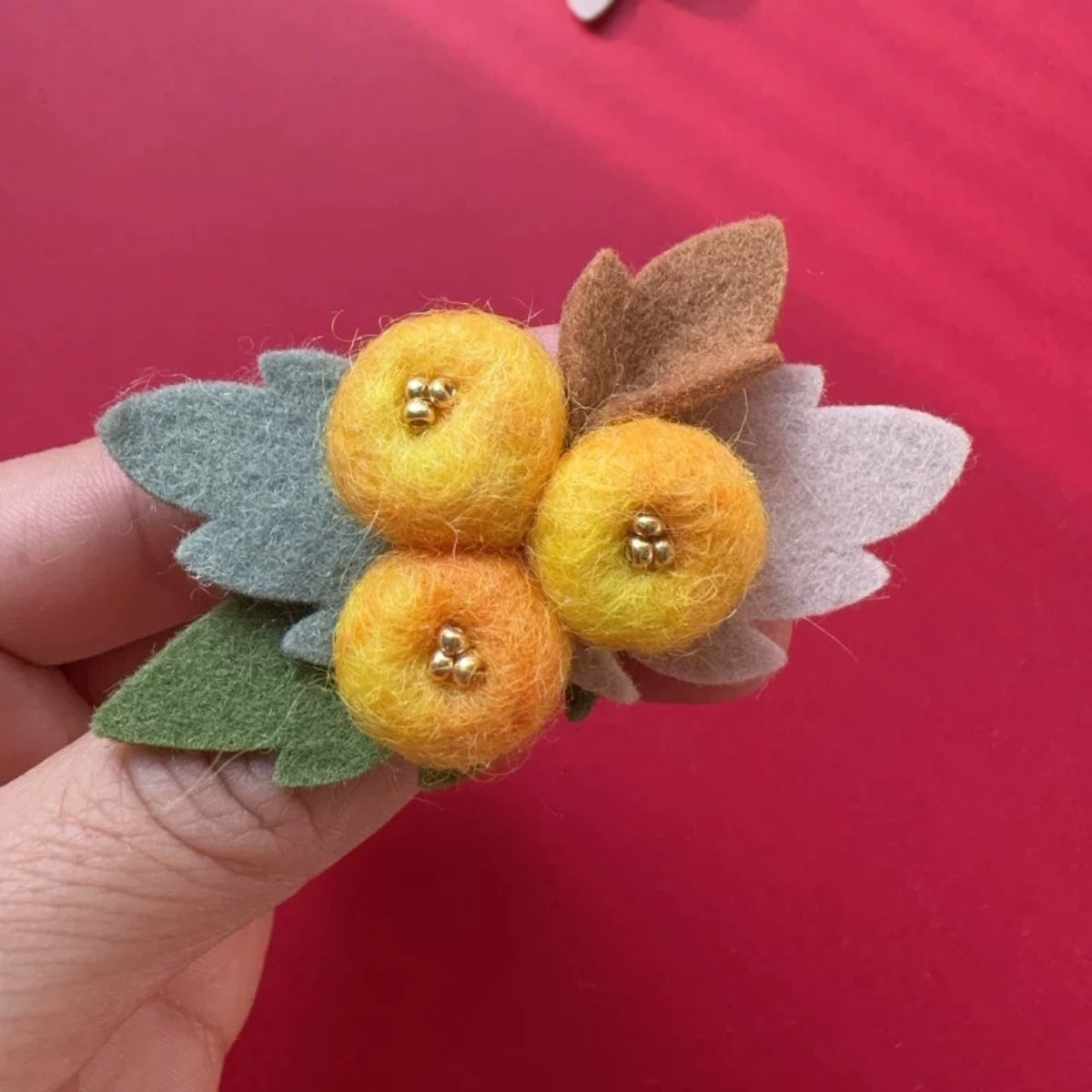 Chestnut Pinecone Berry DIY Craft Kit for Hair Clips, Brooches, Hats and Doll Decorations