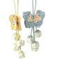 Handmade woven butterfly lily of the valley flower pendant, DIY material kit for making bag charms, keychains, and gifts.