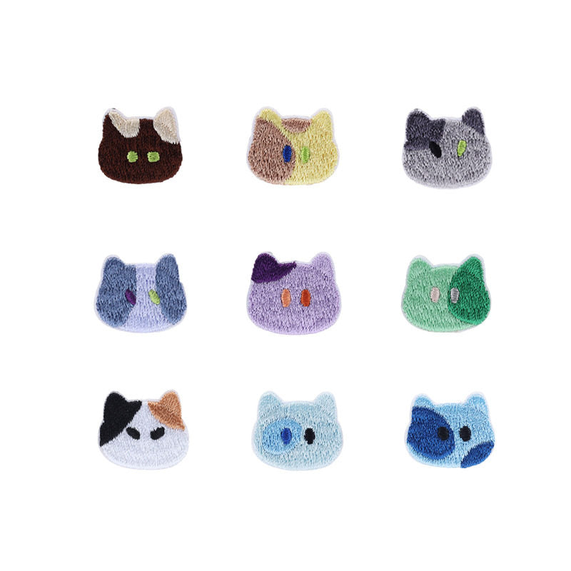 Cute Little Kitten Head Embroidery Patch