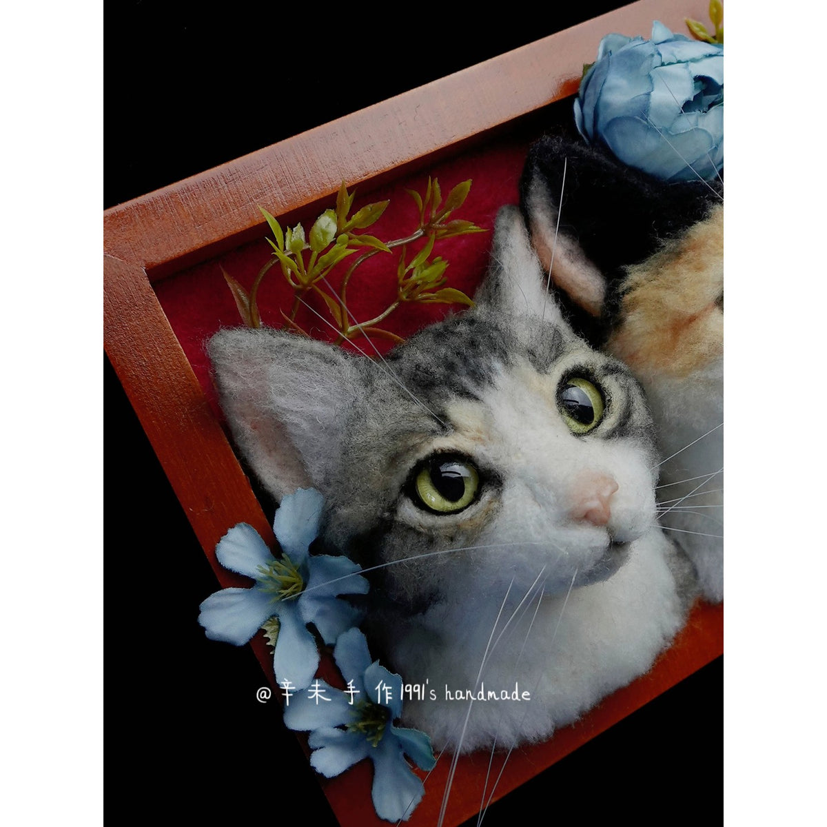 Custom Pet Portrait Felt Frame