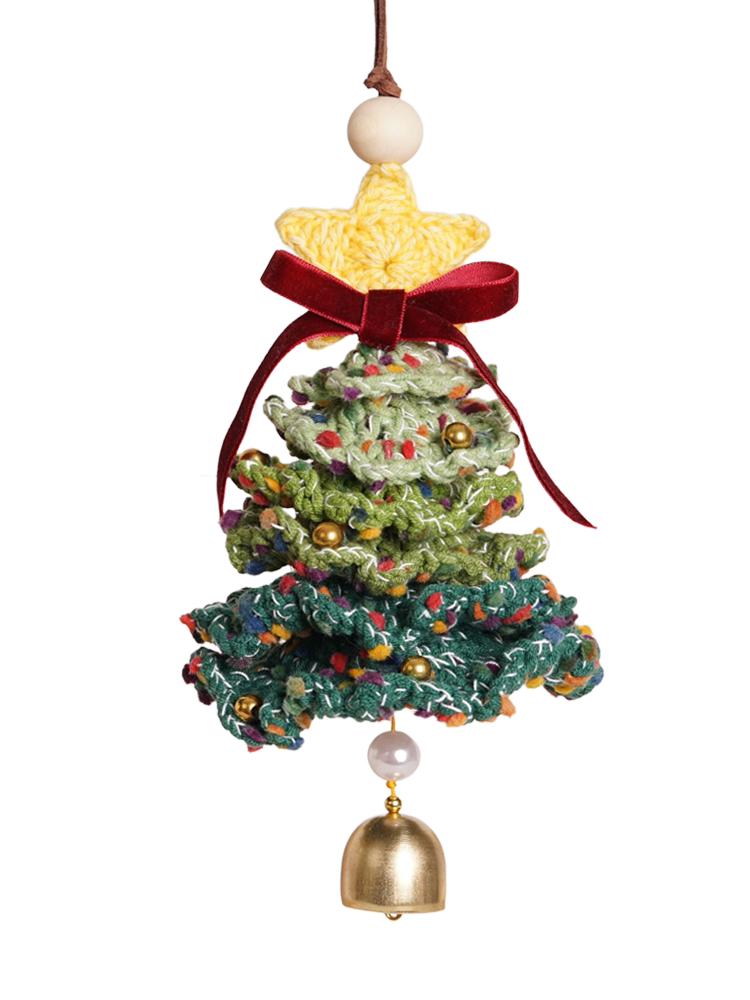 DIY Christmas tree and car ornament crocheting kit, handmade Christmas decorations and gifts