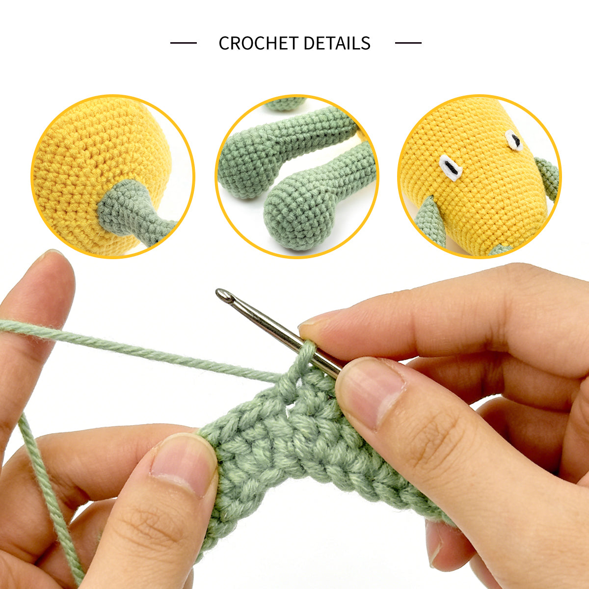 Funny Crochet Lemon Monster - Quirky Amigurumi Vegetable Desk Decor Gift