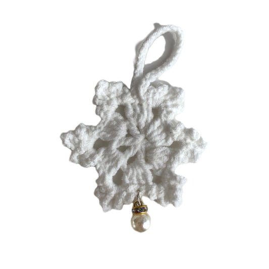Snowflake pendant DIY yarn knitting kit crochet gift