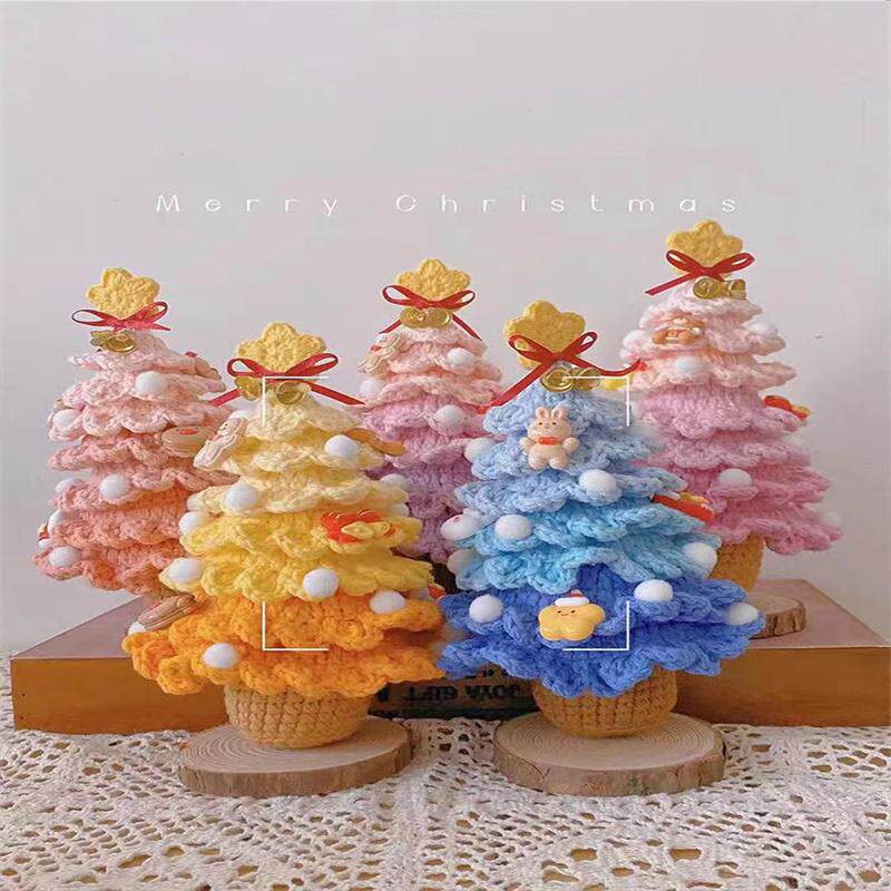 Christmas handmade diy knitting material package wool crochet Christmas tree gift for family, friends and children