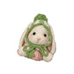 Cute handmade knitted lop-eared rabbit doll, granny check DIY kit, homemade yarn car decoration gift