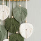 Hand-woven leaf tapestry, a fresh and charming room renovation wall decoration for guesthouses and guesthouses.