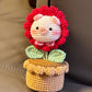 Flower Pig Potted Plant Milk Cotton Cute Doll DIY Craft Yarn Knitting Material Kit Gift