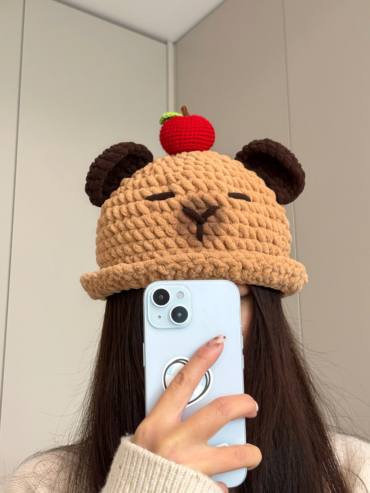 DIY Pig Hat Handmade Knitting DIY Material Kit Yarn Crochet Hook Cute Doll Crochet