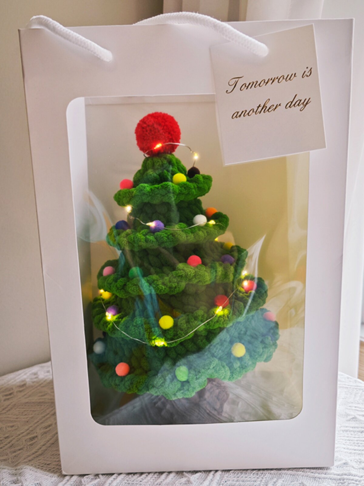 DIY handmade Christmas tree yarn kit - a creative Christmas gift for your friend family etc...