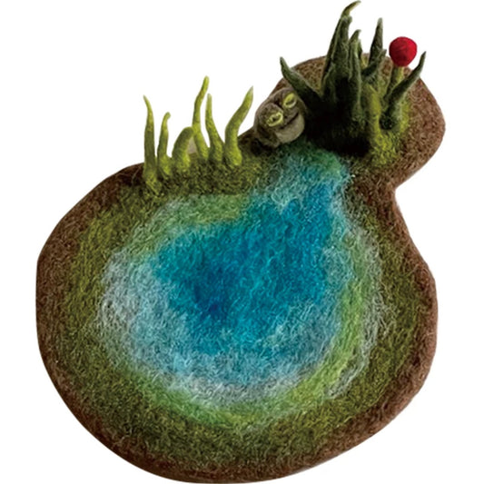 Pond Bird & Frog Felt Coaster Kit with Tools