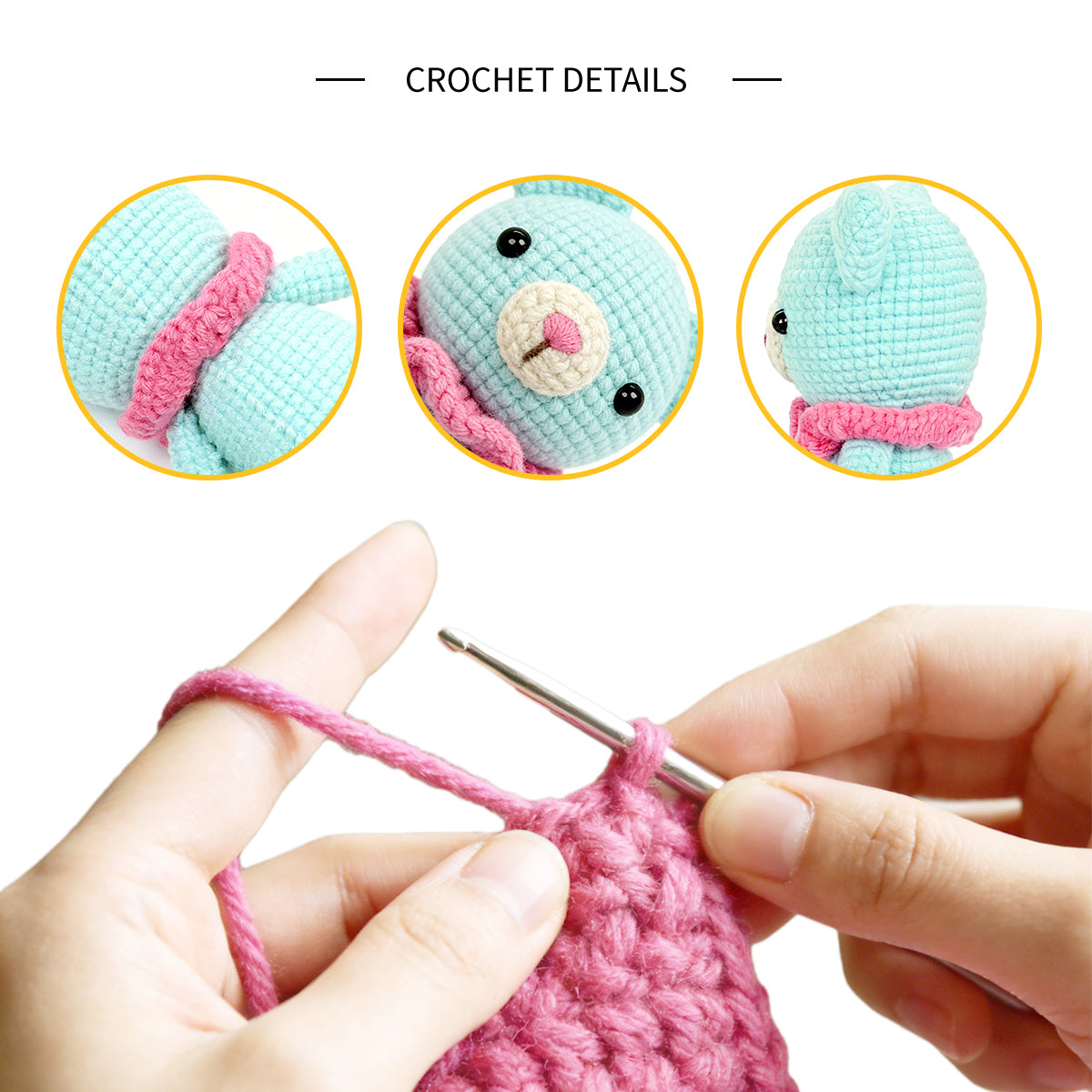 Handmade Crochet Cat Plush - Long Legged Amigurumi Kitten Nursery Decor