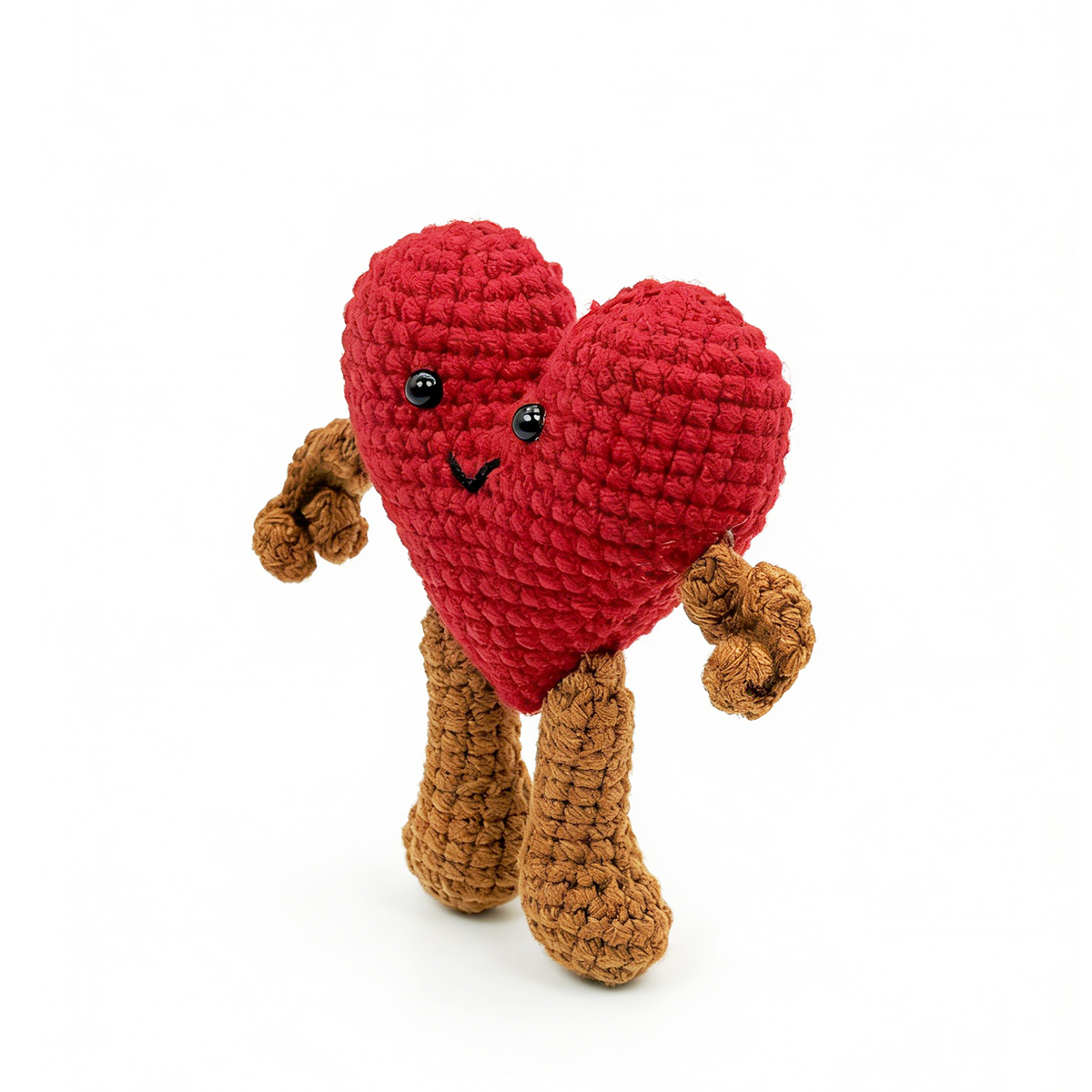Cute Crochet Red Heart Plush - Handmade Amigurumi Valentine's Gift