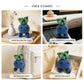 Funny Crochet Blue Plant Plush - Cute Amigurumi Vegetable Desk Decor