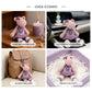 Handmade Crochet Hippo Plush - Cute Amigurumi Animal in Purple Dress