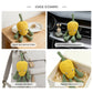 Funny Crochet Lemon Monster - Quirky Amigurumi Vegetable Desk Decor Gift