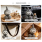 Cute Knitted Gray Alien with Antenna - Quirky Goggle Eye Amigurumi Doll