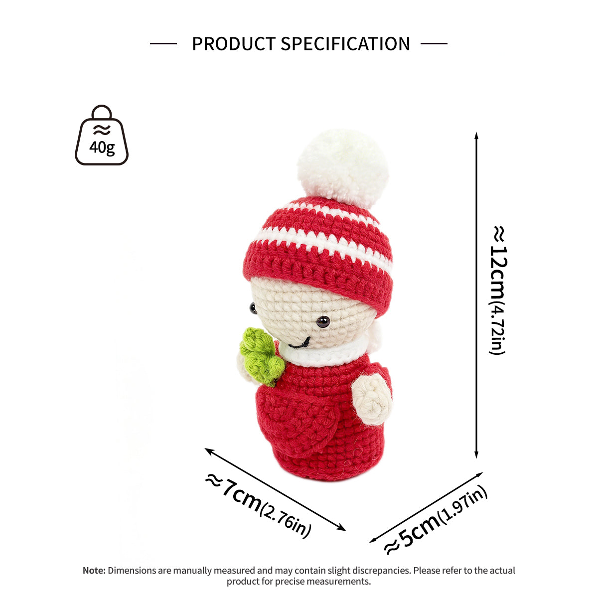 Handmade Crochet Doll Pair - Cute Amigurumi Couple with Good Luck Clover