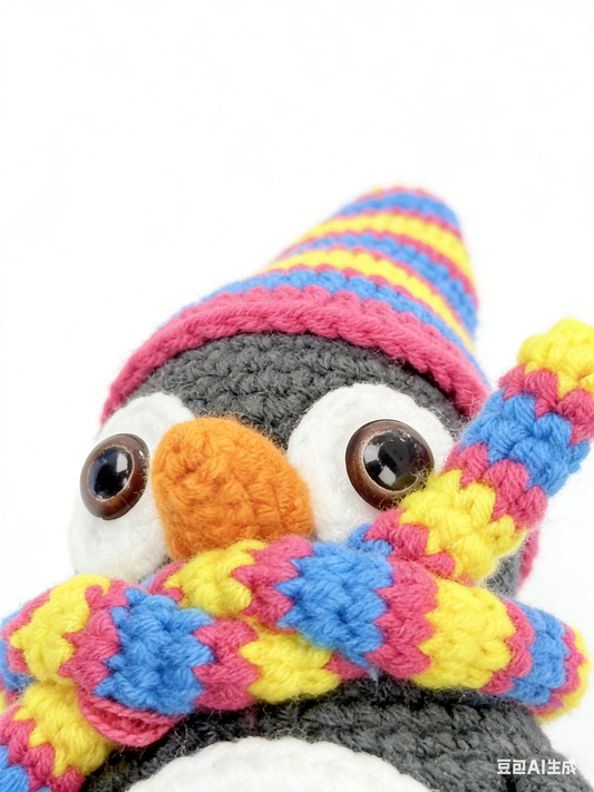 Handmade Crochet Penguin Plush - Cute Amigurumi Holiday Winter Decor