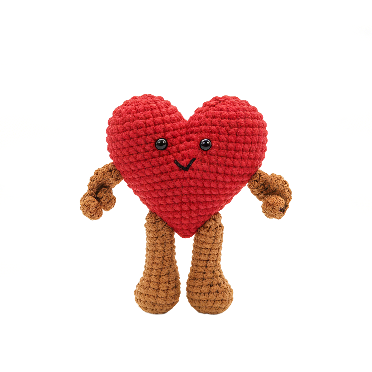 Cute Crochet Red Heart Plush - Handmade Amigurumi Valentine's Gift