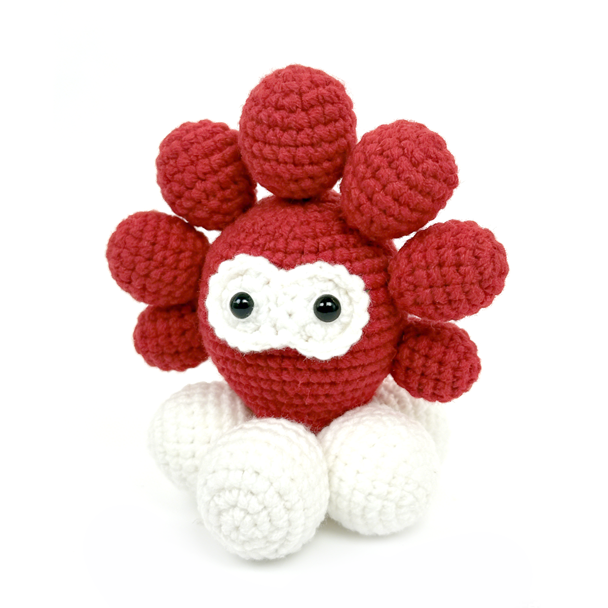 Funny Crochet Octopus Monster - Quirky Amigurumi Whimsical Desk Decor Gift