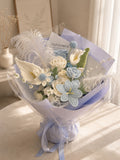 White Calla Lilies Crochet Bouquet