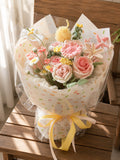 Pale Pink Lily Style FlowerCrochet Flower Bouquet