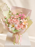 Blush Pink Crochet Roses