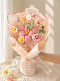 Blush Pink Crochet Rose