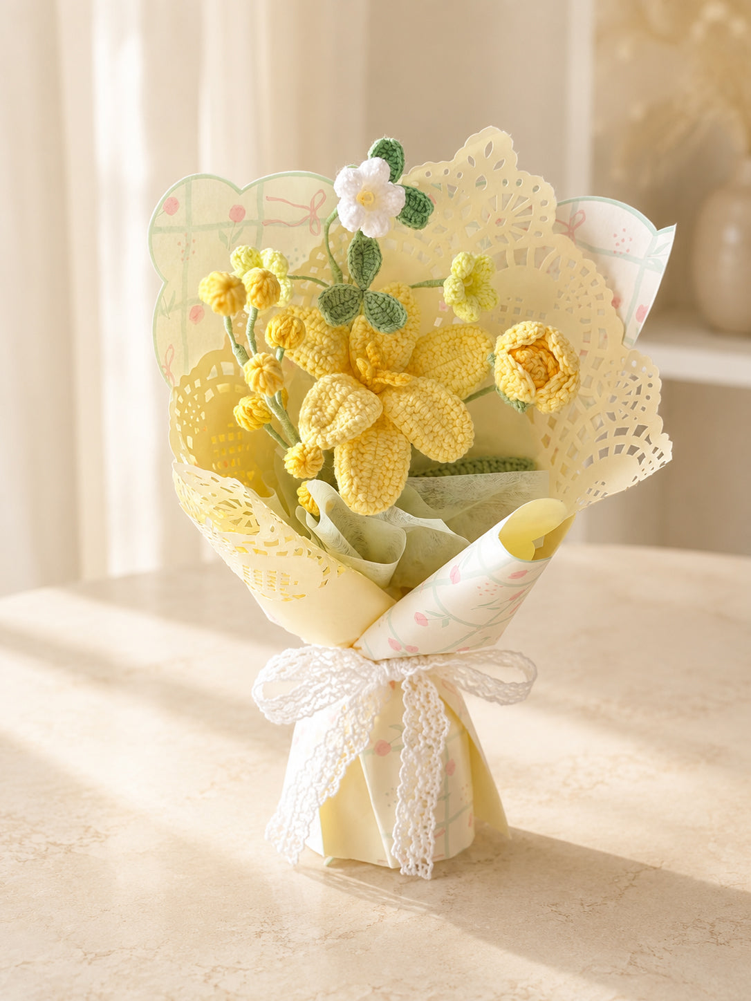 Small Yellow Pom-Pom Flowers