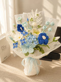 Royal Blue Calla Lily Crochet Flowers