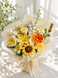Yellow and Cream Crochet Roses
