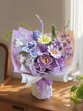 Crochet irises lilies bouquet