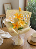 Crochet Rose Orchids Style Bouquet